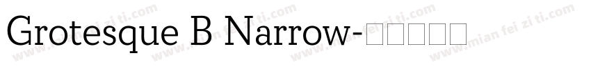 Grotesque B Narrow字体转换